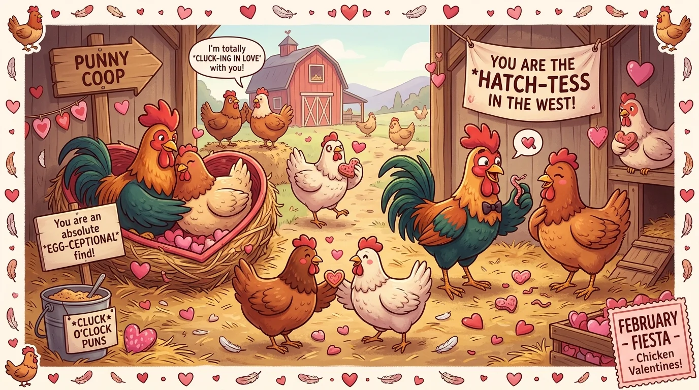 chicken valentine puns