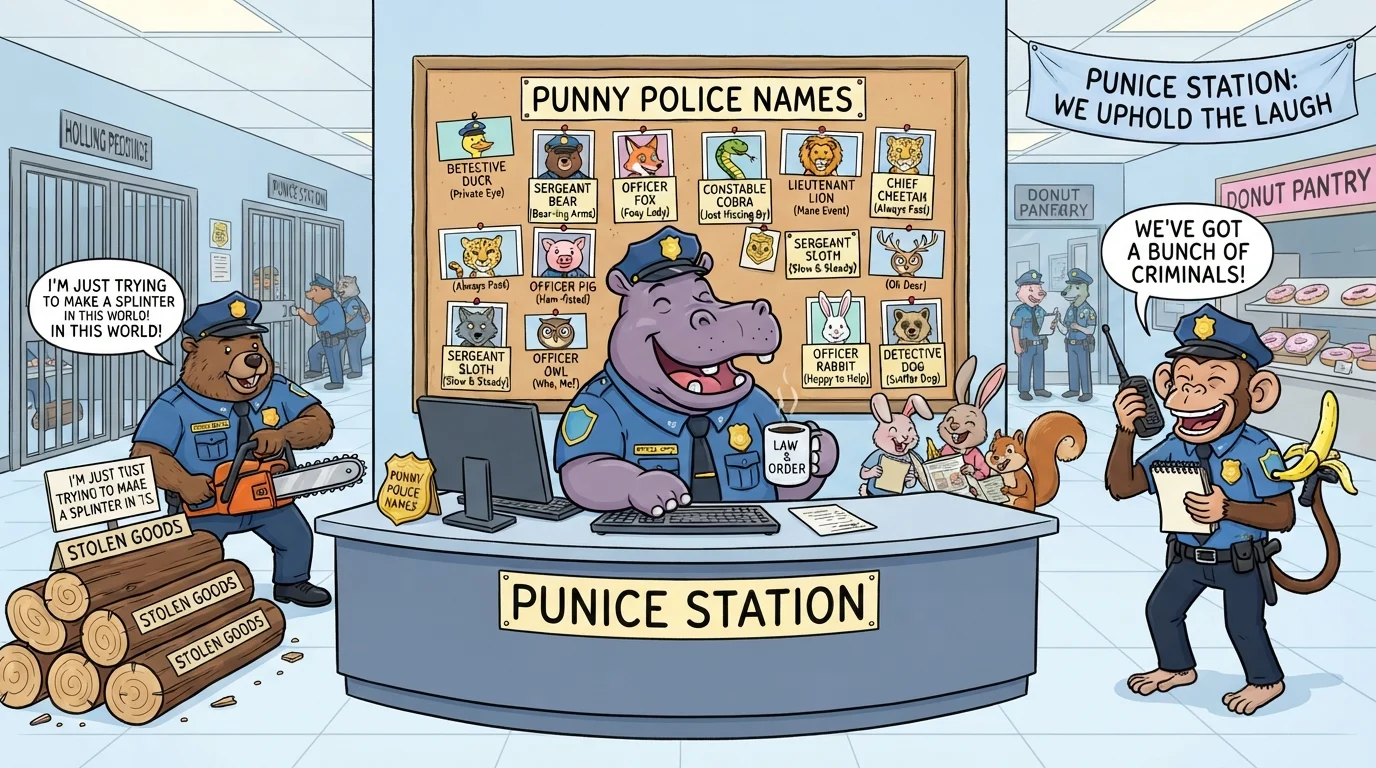 funny police names puns