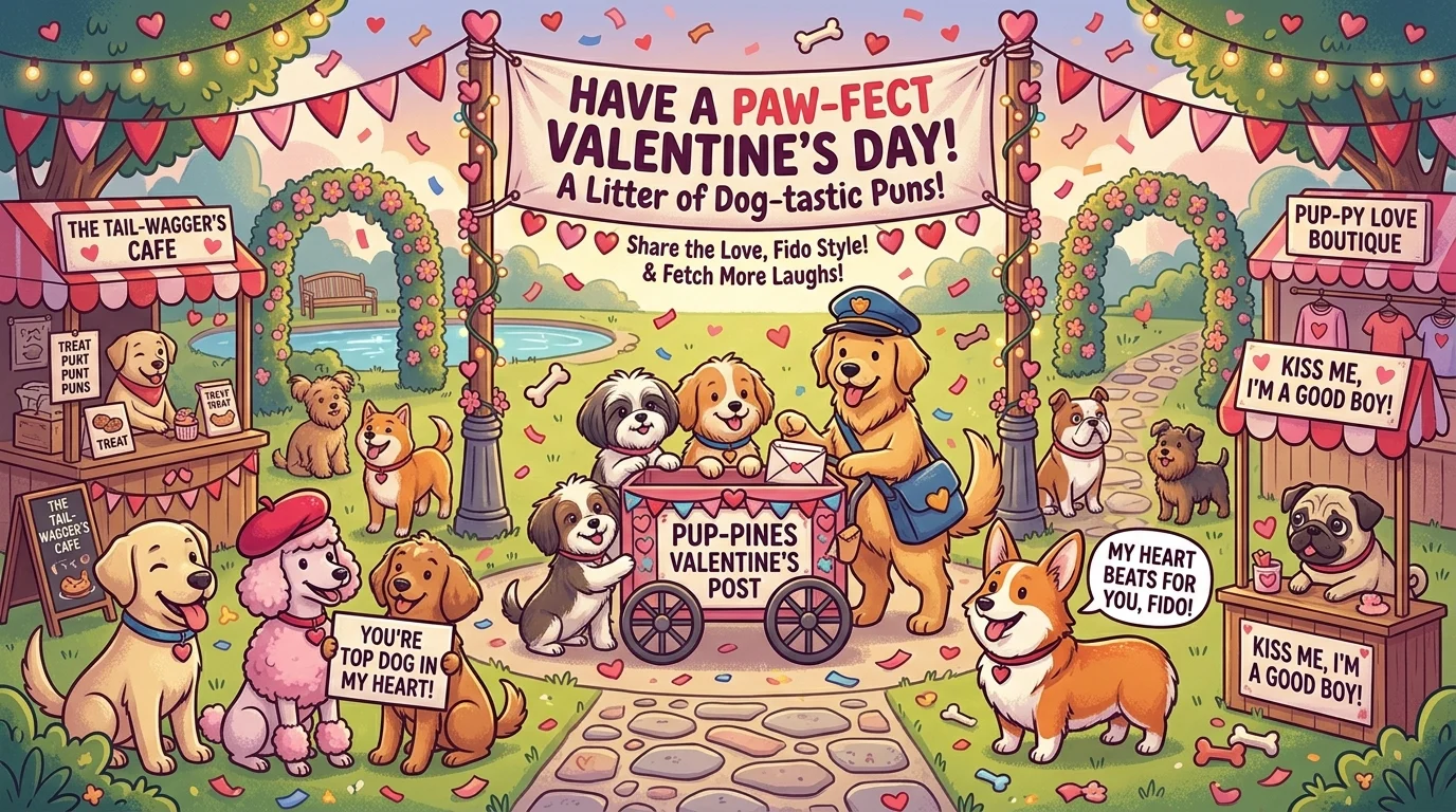 valentines day dog puns